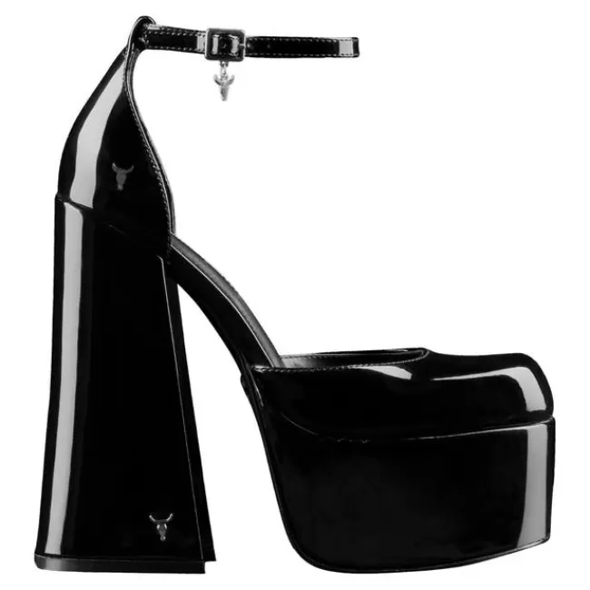 Windsor Smith High Heels | Platform Heels*DIAMONDS BLACK PATENT PLATFORM HEELS