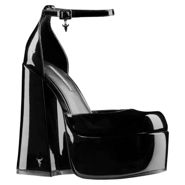 Windsor Smith High Heels | Platform Heels*DIAMONDS BLACK PATENT PLATFORM HEELS