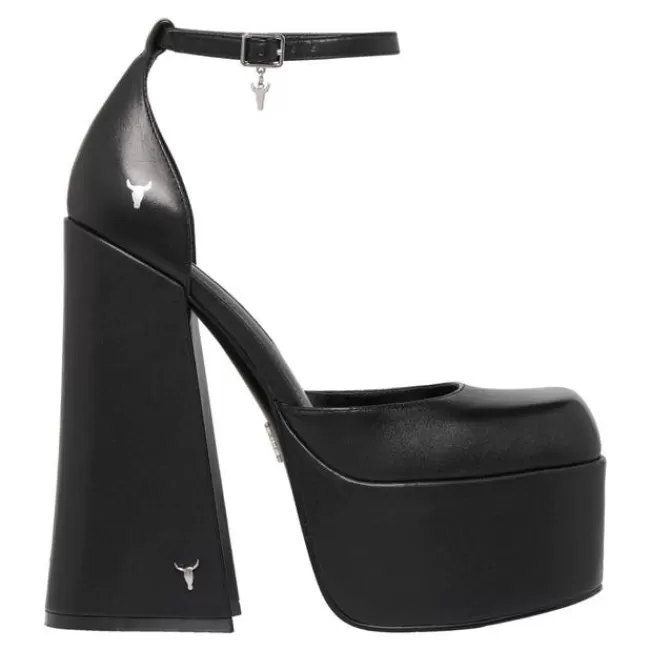 Windsor Smith High Heels | Platform Heels*DIAMONDS BLACK PLATFORM HEELS