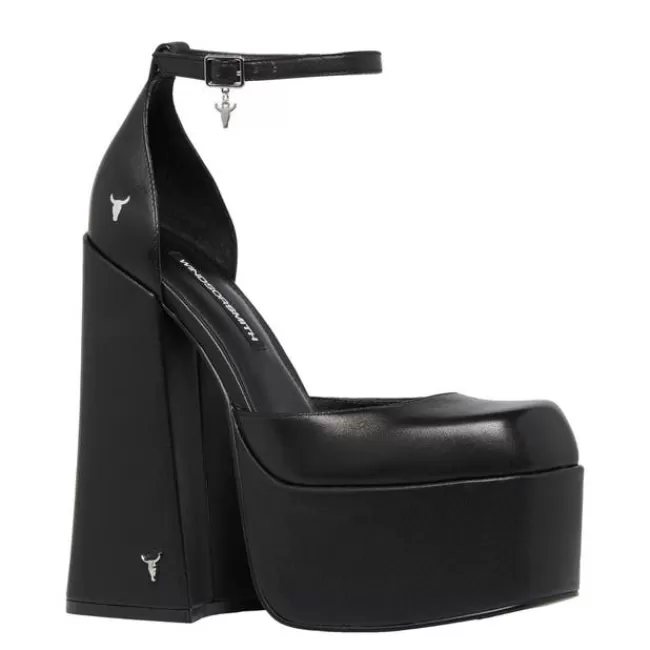 Windsor Smith High Heels | Platform Heels*DIAMONDS BLACK PLATFORM HEELS