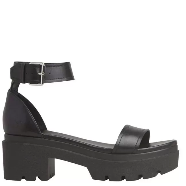 Windsor Smith Chunky Sandals*ELSIE BLACK LEATHER SANDALS