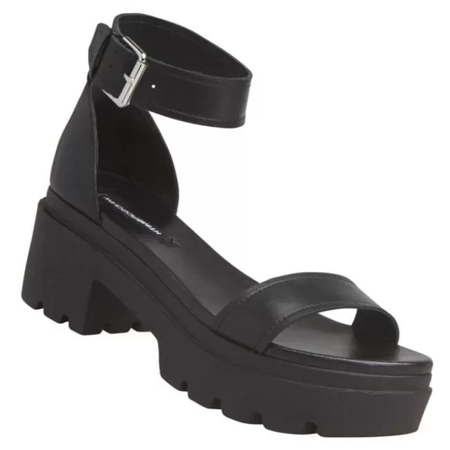 Windsor Smith Chunky Sandals*ELSIE BLACK LEATHER SANDALS