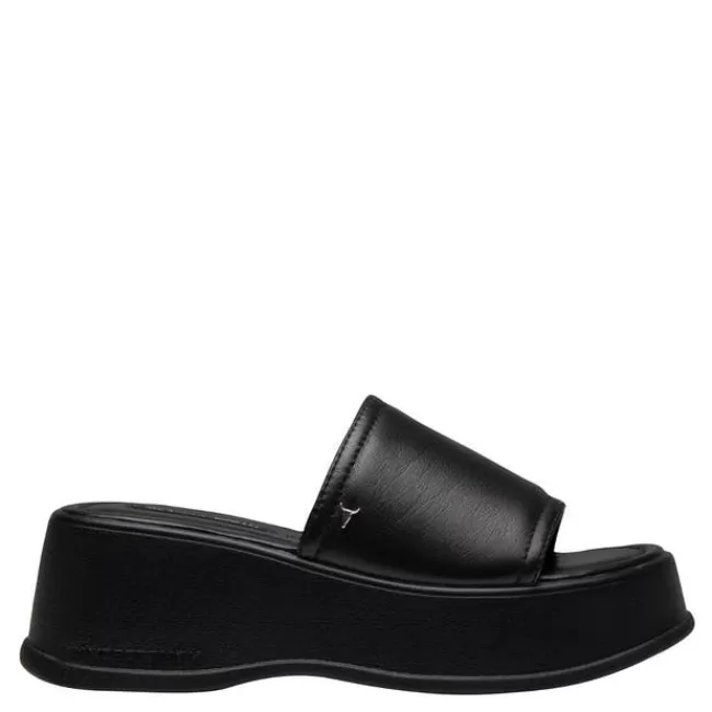 Windsor Smith Wedges*HORIZON BLACK LEATHER WEDGES