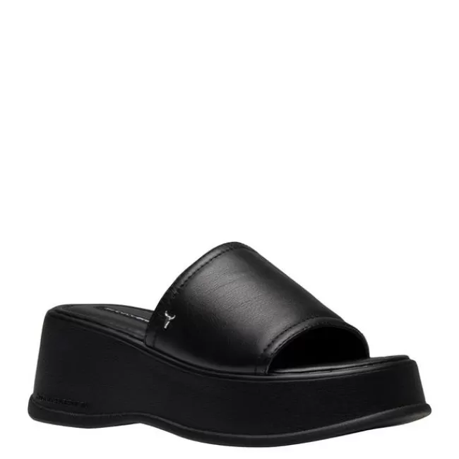 Windsor Smith Wedges*HORIZON BLACK LEATHER WEDGES