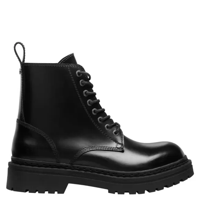 Windsor Smith Casual Boots*HUNTER BLACK LEATHER BOOTS