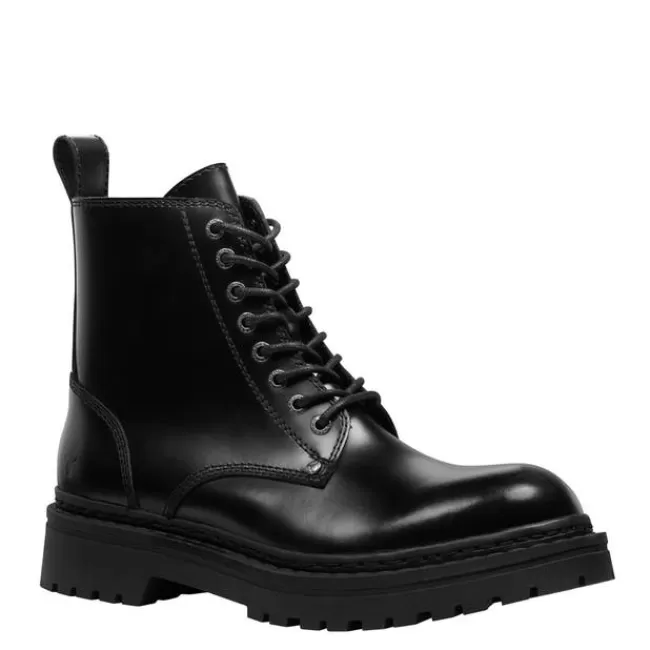 Windsor Smith Casual Boots*HUNTER BLACK LEATHER BOOTS