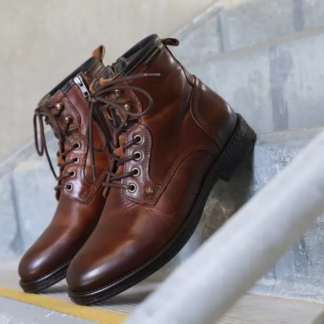 Windsor Smith European Collection*JUSTIN COGNAC LEATHER BOOTS