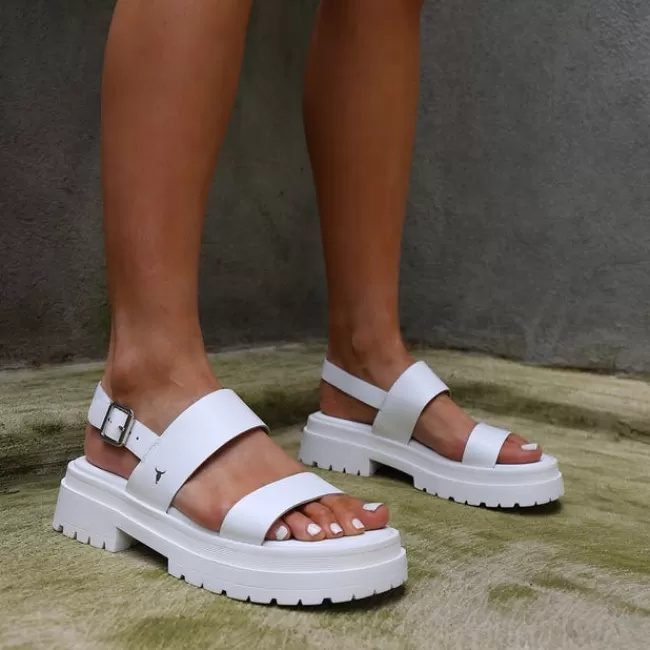 Windsor Smith Chunky Sandals*LOYALTY WHITE LEATHER SANDALS