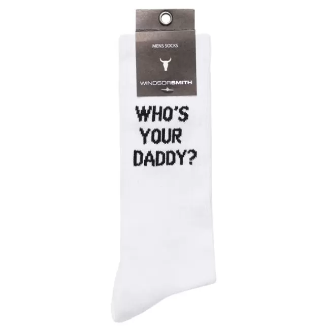 Windsor Smith Socks*NOVELTY SOCK WHOS YOUR DADDY