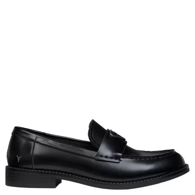 Windsor Smith Loafers*POLITE BLACK LEATHER LOAFERS