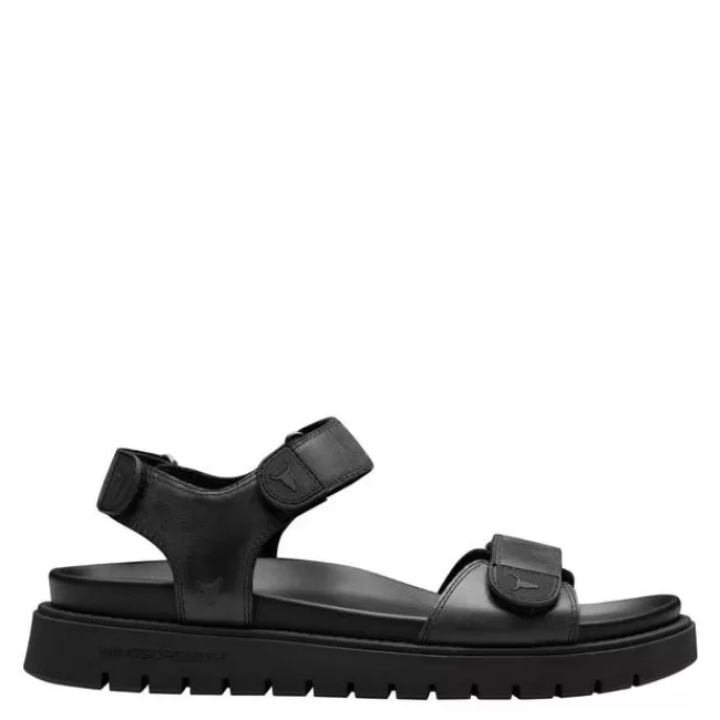 Windsor Smith Sandals*RAMSEY BLACK LEATHER SANDALS