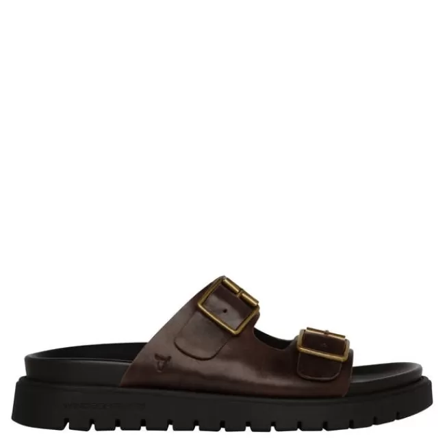 Windsor Smith Sandals*REIGN DARK BROWN LEATHER SANDALS