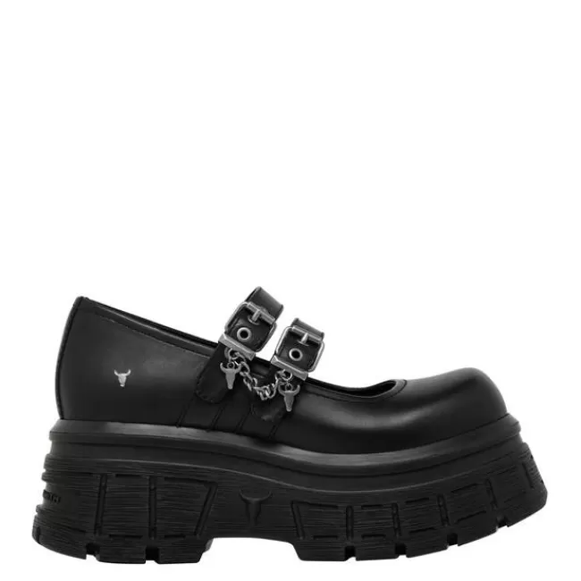 Windsor Smith Platform Shoes*SCARY BLACK LEATHER PLATFORM SHOES