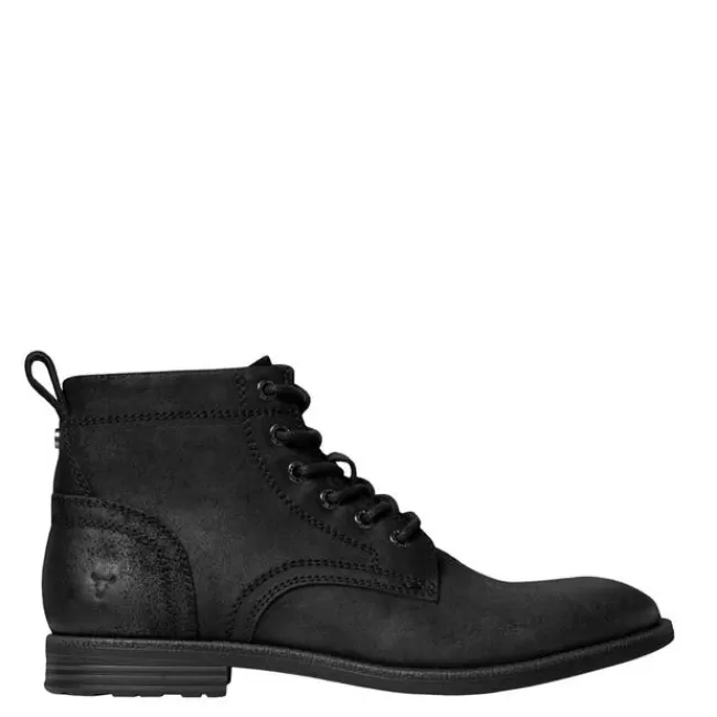 Windsor Smith Casual Boots*SEBASTIAN BLACK OIL SUEDE LEATHER BOOTS