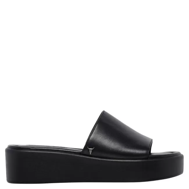 Windsor Smith Wedges*SHOOK BLACK LEATHER WEDGES