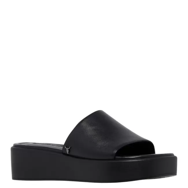 Windsor Smith Wedges*SHOOK BLACK LEATHER WEDGES