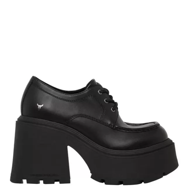 Windsor Smith Platform Shoes*STARCROSSED BLACK LEATHER PLATFORM SHOES