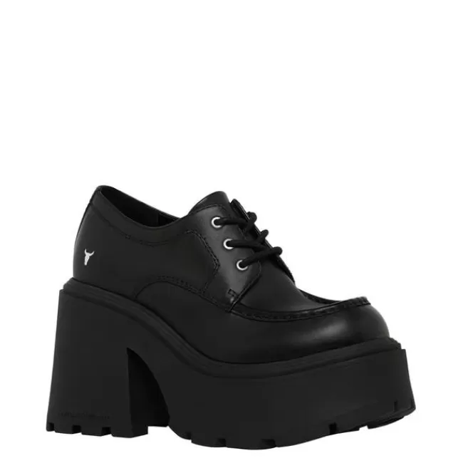 Windsor Smith Platform Shoes*STARCROSSED BLACK LEATHER PLATFORM SHOES