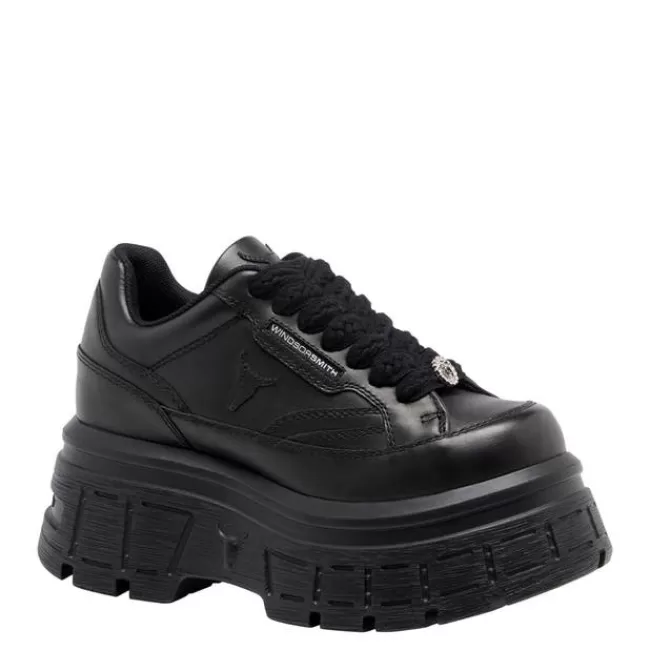 Windsor Smith Platform Sneakers*SWERVE BLACK SNEAKERS
