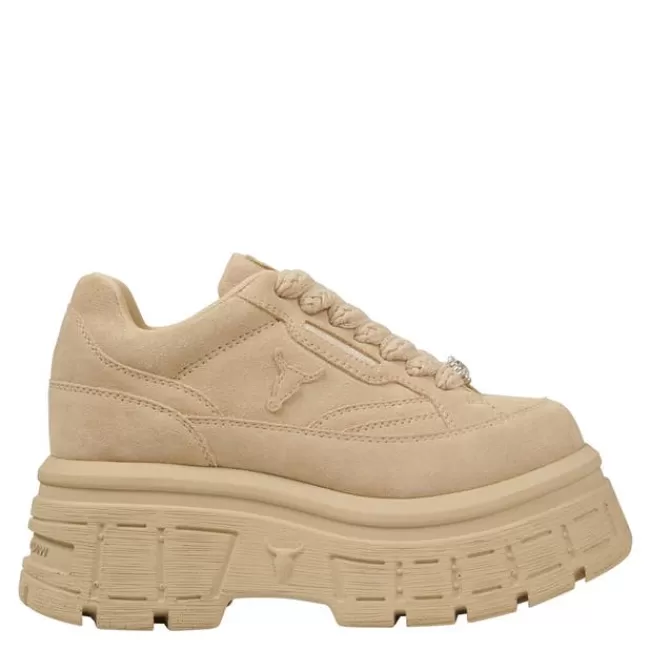 Windsor Smith Platform Sneakers | Platform Shoes*SWERVE SAND SUEDE PLATFORM SNEAKERS