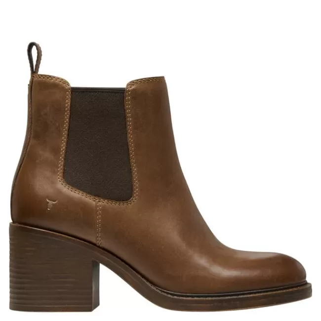 Windsor Smith Mid Heel Boots*VARSITY TAN LEATHER BOOTS