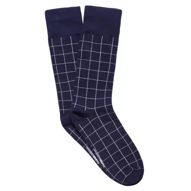 Windsor Smith Socks*WINDOW CHECK MENS DRESS SOCK