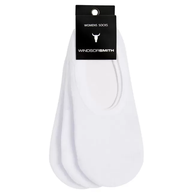 Windsor Smith Socks*WOMENS INVISIBLE 3PK WHITE SOCK