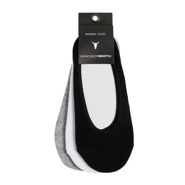 Windsor Smith Socks*WOMENS INVISIBLE SOCK 3PK MULTI COLOR