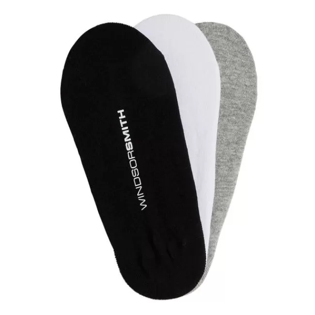 Windsor Smith Socks*WOMENS INVISIBLE SOCK 3PK MULTI COLOR